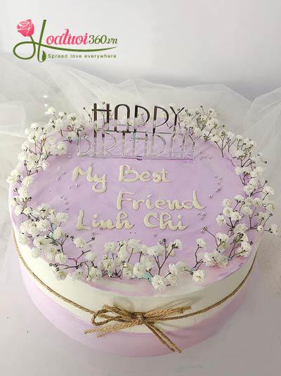 Bánh sinh nhật - Tím thuỷ chung