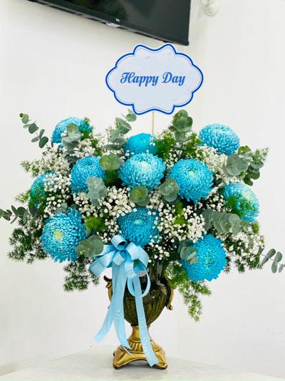 Bình hoa cúc mẫu đơn tuyệt đẹp