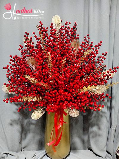 Bình hoa đào đông - Khởi đầu may mắn