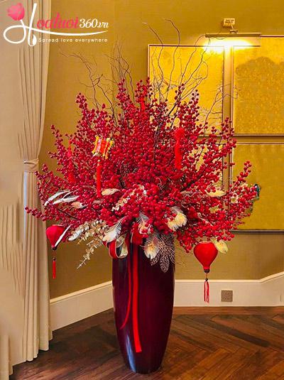 Bình hoa đào đông - Phúc lộc đầu năm