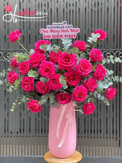 Bình hoa hồng Ecuador - Hẹn ước trăm năm