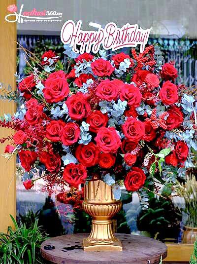 Bình hoa hồng Ecuador - Tình yêu bền vững