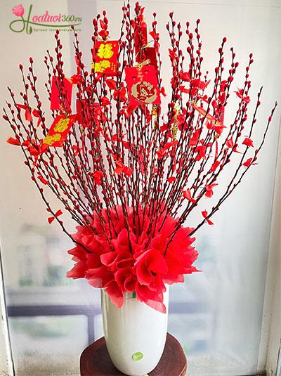 Bình hoa nụ tầm xuân - Đại phú đại tài