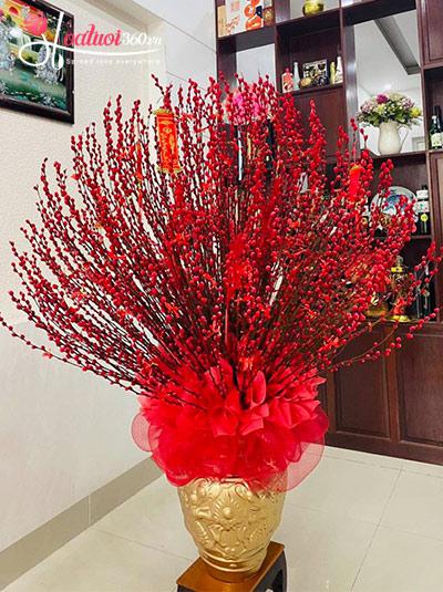 Bình hoa nụ tầm xuân - Phú quý cát tường