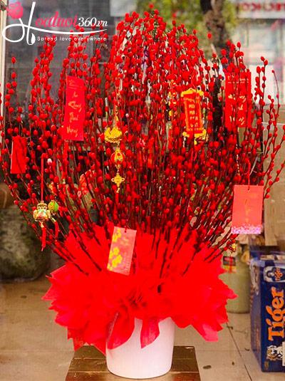 Bình hoa nụ tầm xuân - Sung túc ngày xuân