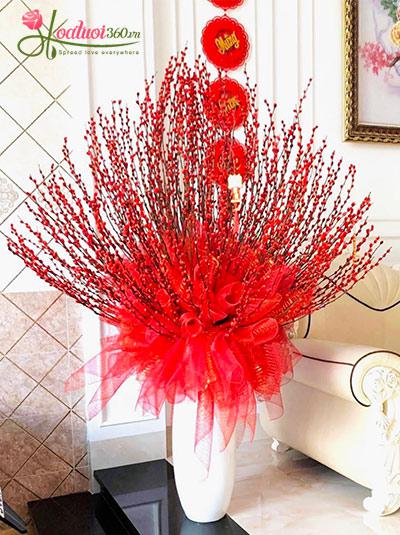 Bình hoa nụ tầm xuân - Tân niên như ý