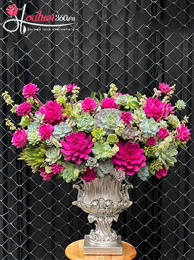 Bình hoa sen đá - Biểu tượng hoàn mỹ