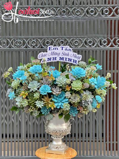 Bình hoa sen đá - Hưng thịnh