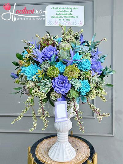 Bình hoa sen đá - Ngàn lần như ý