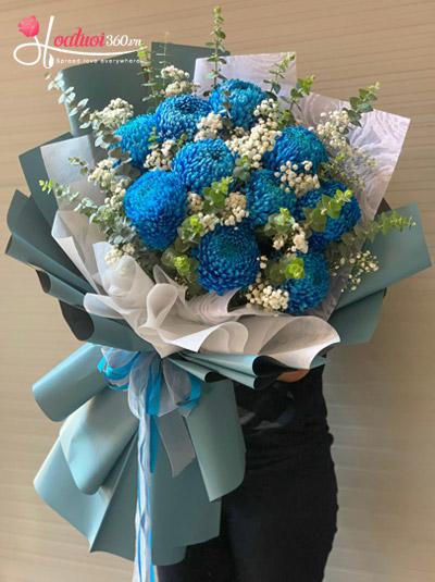 Bó cúc mẫu đơn xanh - Upon the time