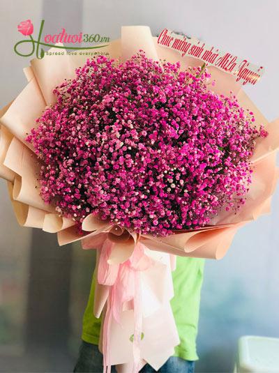 Bó hoa baby hồng - Một chút yêu thương