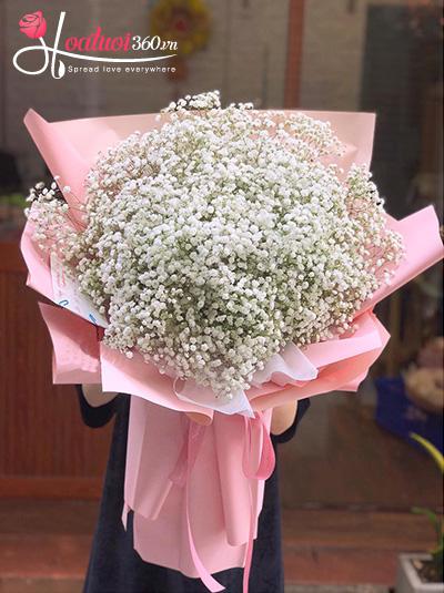 Bó hoa baby trắng - Về nơi có em