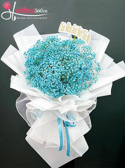 Bó hoa baby xanh - Tình cờ yêu em