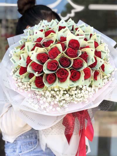 Bó hoa bằng tiền - Ấm áp yêu thương