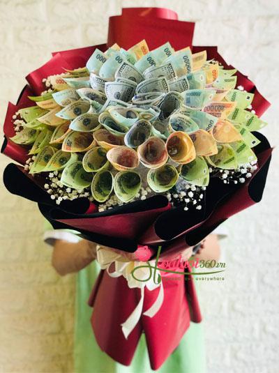 Bó hoa bằng tiền đô la