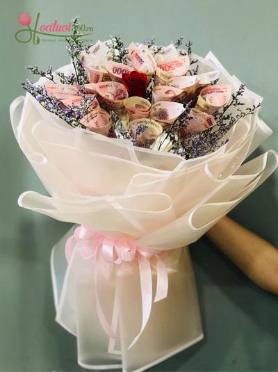 Bó hoa bằng tiền - Món quà độc đáo