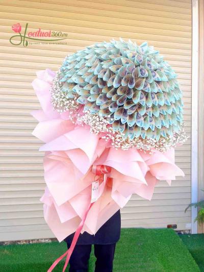 Bó hoa bằng tiền- Niềm hạnh phúc to lớn