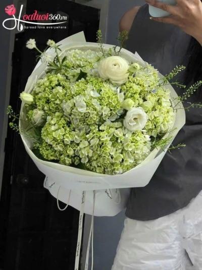 Bó hoa cẩm tú cầu - Tình lam