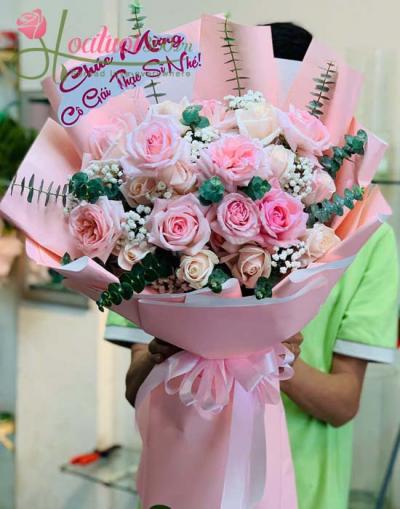 Hoa 20-11 - Bó hồng pastel ngọt ngào