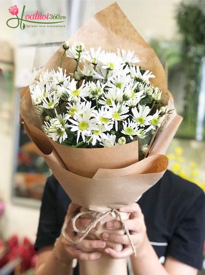 Bó hoa cúc họa mi - dễ thương