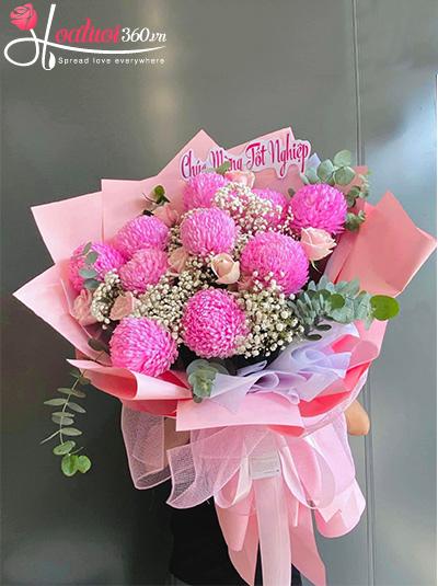 Bó hoa cúc mẫu đơn - Tương lai tươi sáng