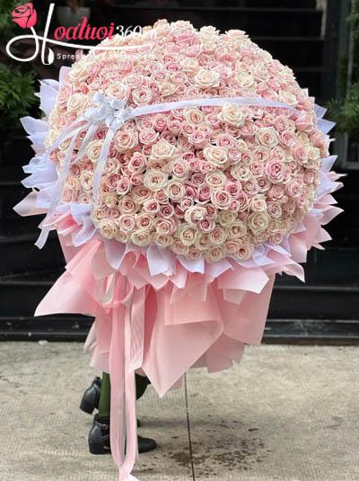 Bó hoa hồng 999 bông - Trọn đời bên em