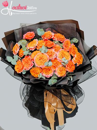 Bó hoa hồng cam - Tình ta rực rỡ