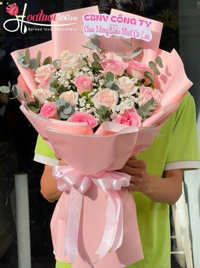 Bó hoa hồng đẹp - Nắng hoàng hôn