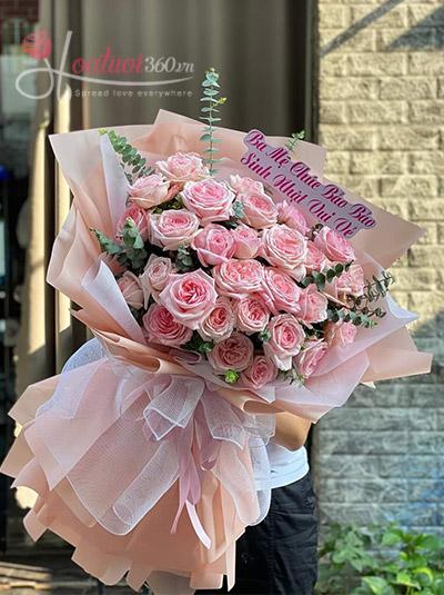 Bó hoa hồng đẹp - Nét yêu kiều