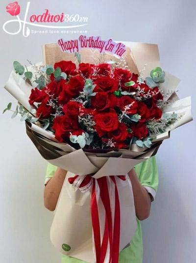 Bó hoa sinh nhật - Mộng mơ lãng mạn