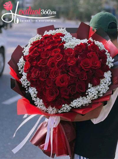 Bó hoa hồng đỏ - Mùa yêu