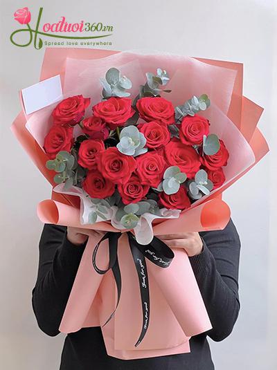 Bó hoa hồng đỏ - Muốn thấy em cười