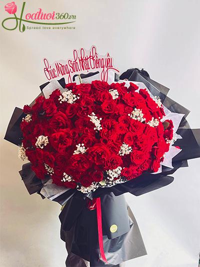 Bó hoa hồng đỏ - Tình yêu của em
