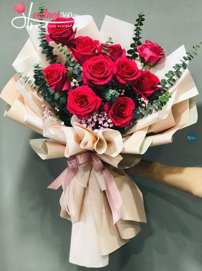 Bó hoa hồng Ecuador - Sắc hồng xinh
