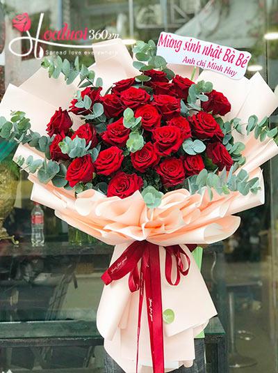 Bó hoa hồng Ecuador - Tình yêu hoa hồng