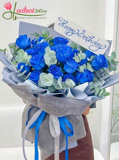 Bó hoa hồng Ecuador xanh - Đại dương mênh mông