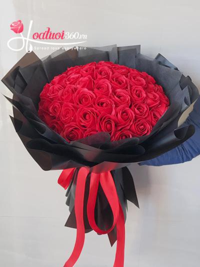 Bó hoa hồng sáp love màu đỏ
