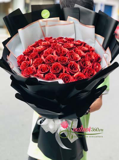 Bó hoa hồng sáp -  Nụ cười của em