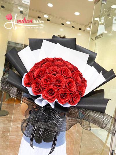 Bó hoa hồng sáp - Red rose