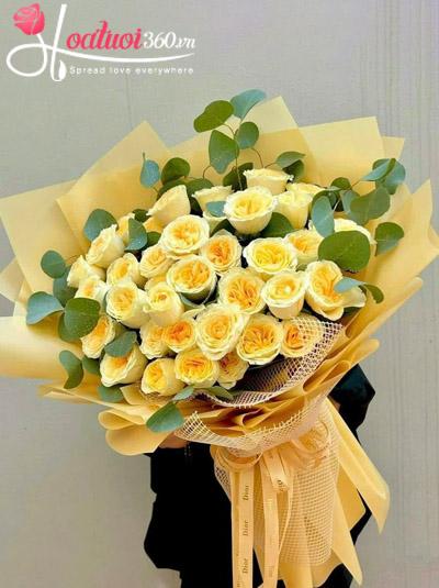 Bó hoa hồng vàng Victor- Ngày trong lành