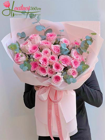 Bó hoa hồng xinh - Chuyện tình mộng mơ