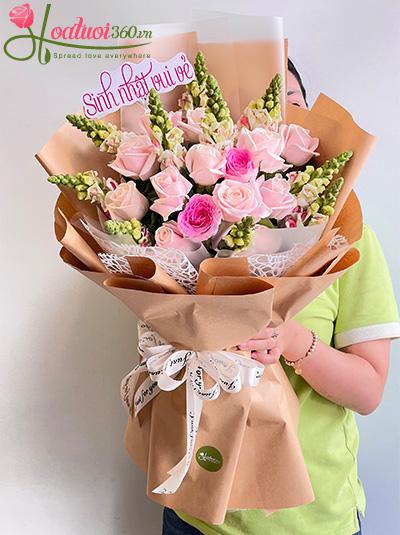 Bó hoa hồng xinh - Đời thêm ngọt ngào