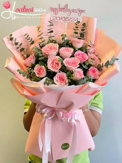 Bó hoa hồng xinh - Vẹn nguyên ngọt ngào