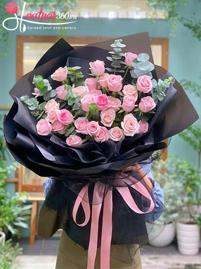 Bó hoa hồng xinh - Viên kẹo ngọt