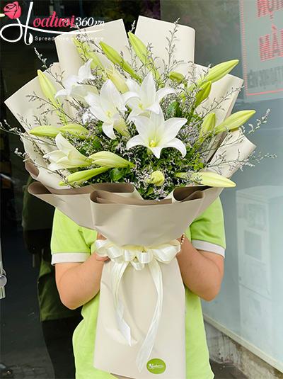 Bó hoa loa kèn - Nét đẹp tinh khôi