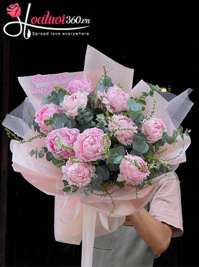 Bó hoa mẫu đơn - Đời thêm rực rỡ