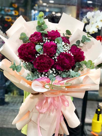 Bó hoa mẫu đơn - Hạnh phúc trào dâng