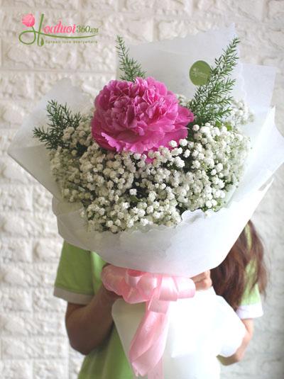 Bó hoa mẫu đơn hồng - Pink Peony