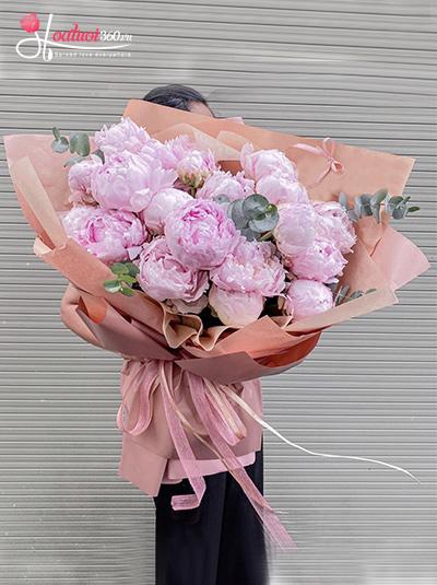 Bó hoa mẫu đơn hồng - Tình ca ngọt ngào