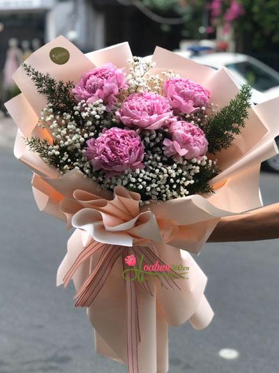 Bó hoa mẫu đơn - Lời cảm ơn